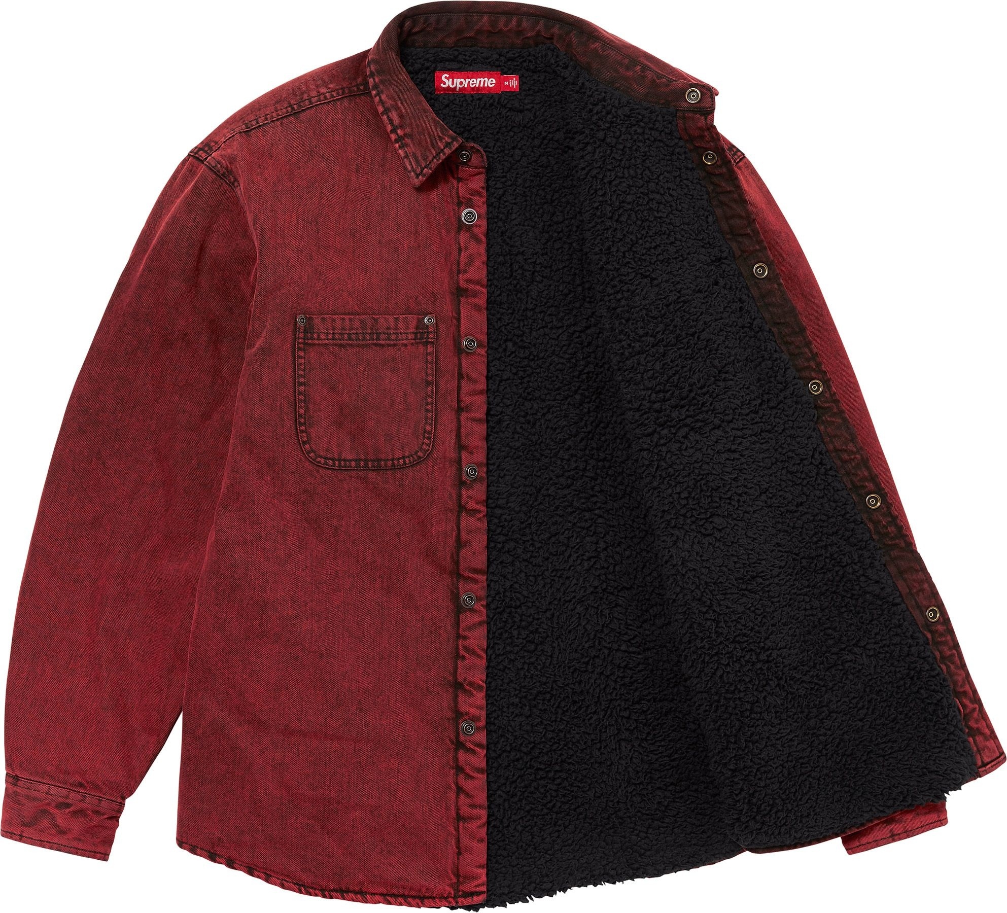 Faux Shearling Lined Work Shirt view 15